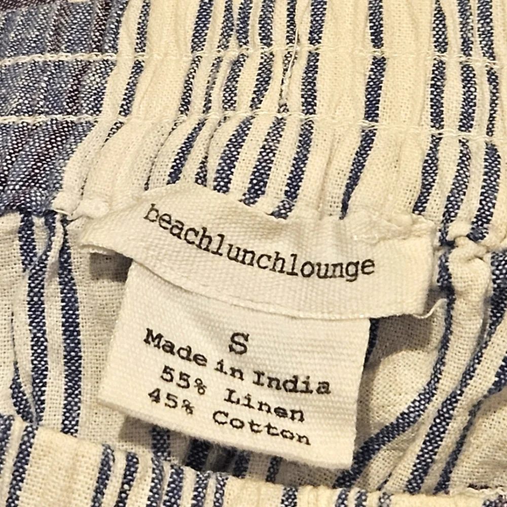 Beachlunchlounge Blue and White Striped Joggers Size Small